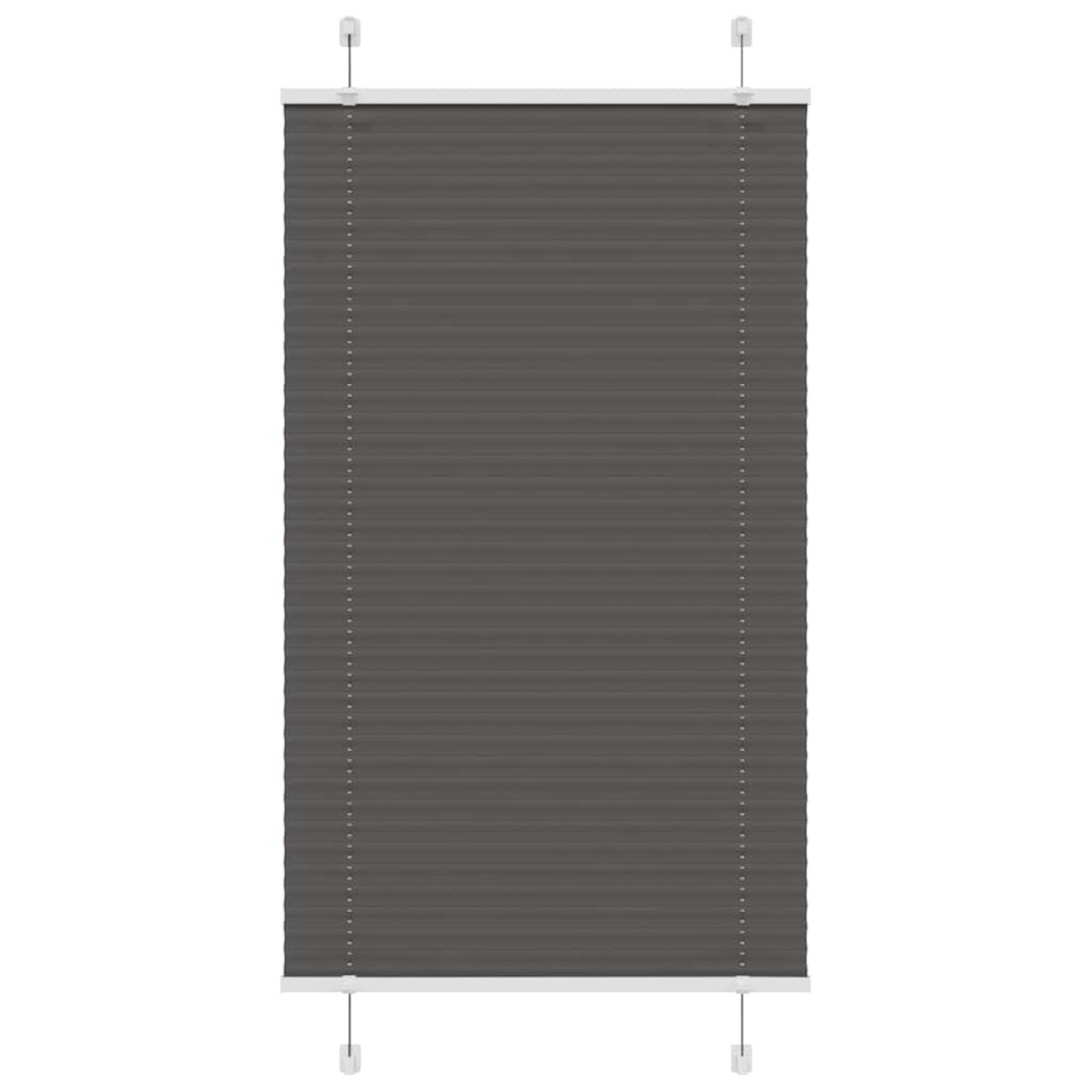 vidaXL Πλισέ περσίδα Μαύρο 70x100 cm Πλάτος υφάσματος 69,4 cm