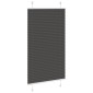 vidaXL Πλισέ περσίδα Μαύρο 70x100 cm Πλάτος υφάσματος 69,4 cm