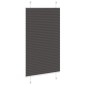 vidaXL Πλισέ περσίδα Μαύρο 70x100 cm Πλάτος υφάσματος 69,4 cm