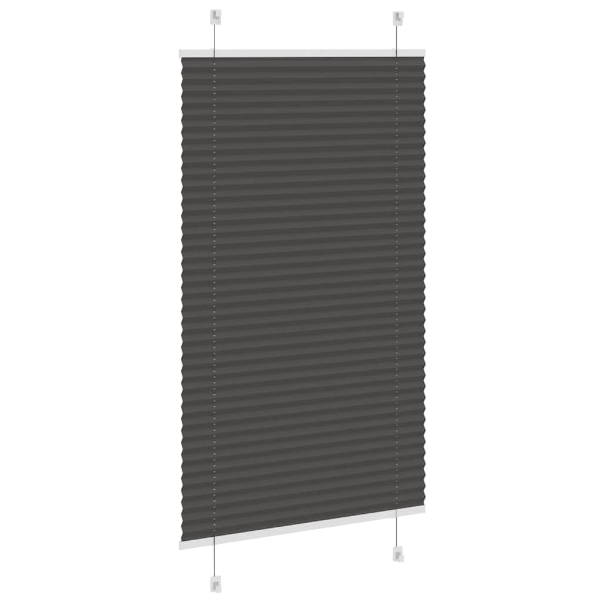 vidaXL Πλισέ περσίδα Μαύρο 75x100 cm Πλάτος υφάσματος 74,4 cm
