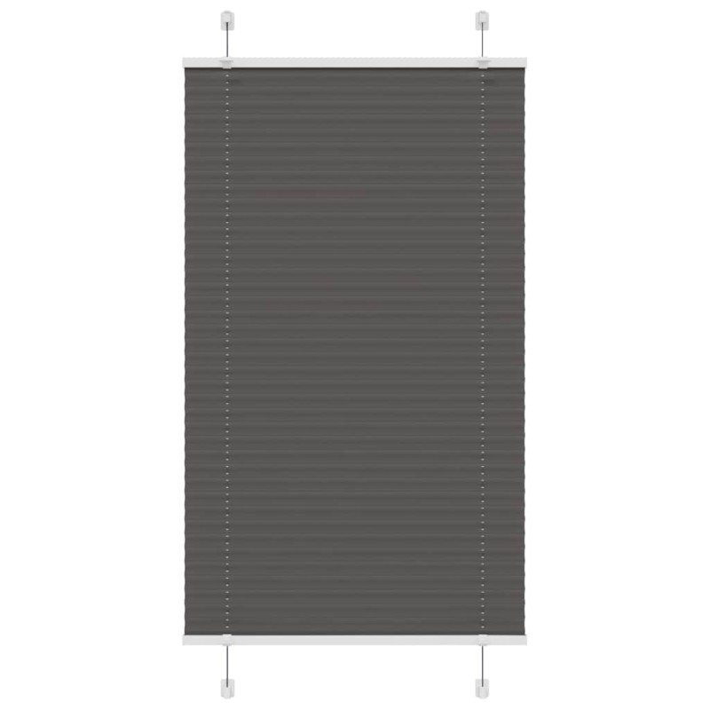 vidaXL Πλισέ περσίδα Μαύρο 75x100 cm Πλάτος υφάσματος 74,4 cm
