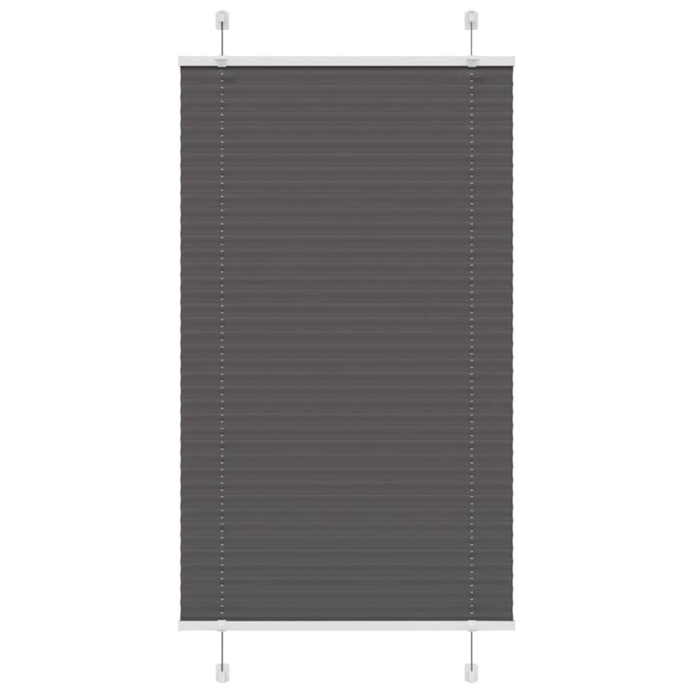 vidaXL Πλισέ περσίδα Μαύρο 80x100 cm Πλάτος υφάσματος 79,4 cm