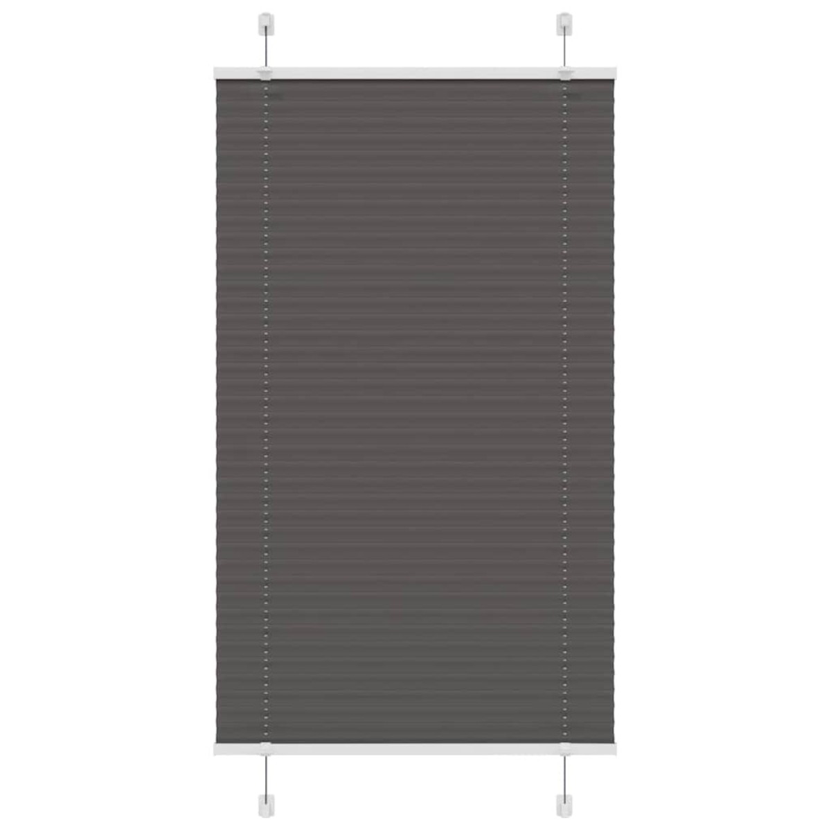 vidaXL Πλισέ περσίδα Μαύρο 80x100 cm Πλάτος υφάσματος 79,4 cm