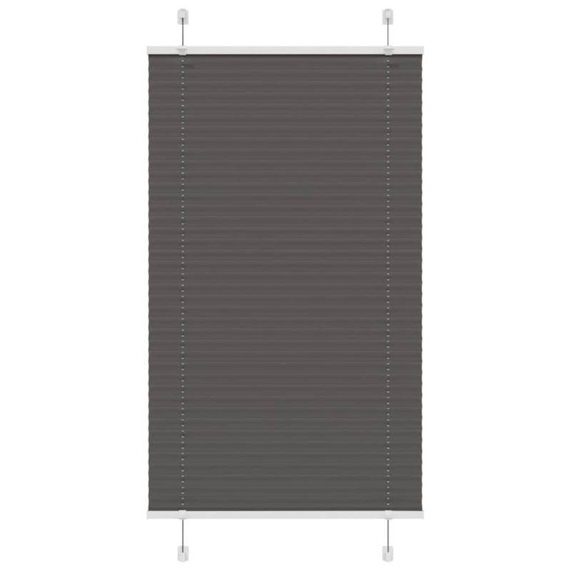 vidaXL Πλισέ περσίδα Μαύρο 80x100 cm Πλάτος υφάσματος 79,4 cm