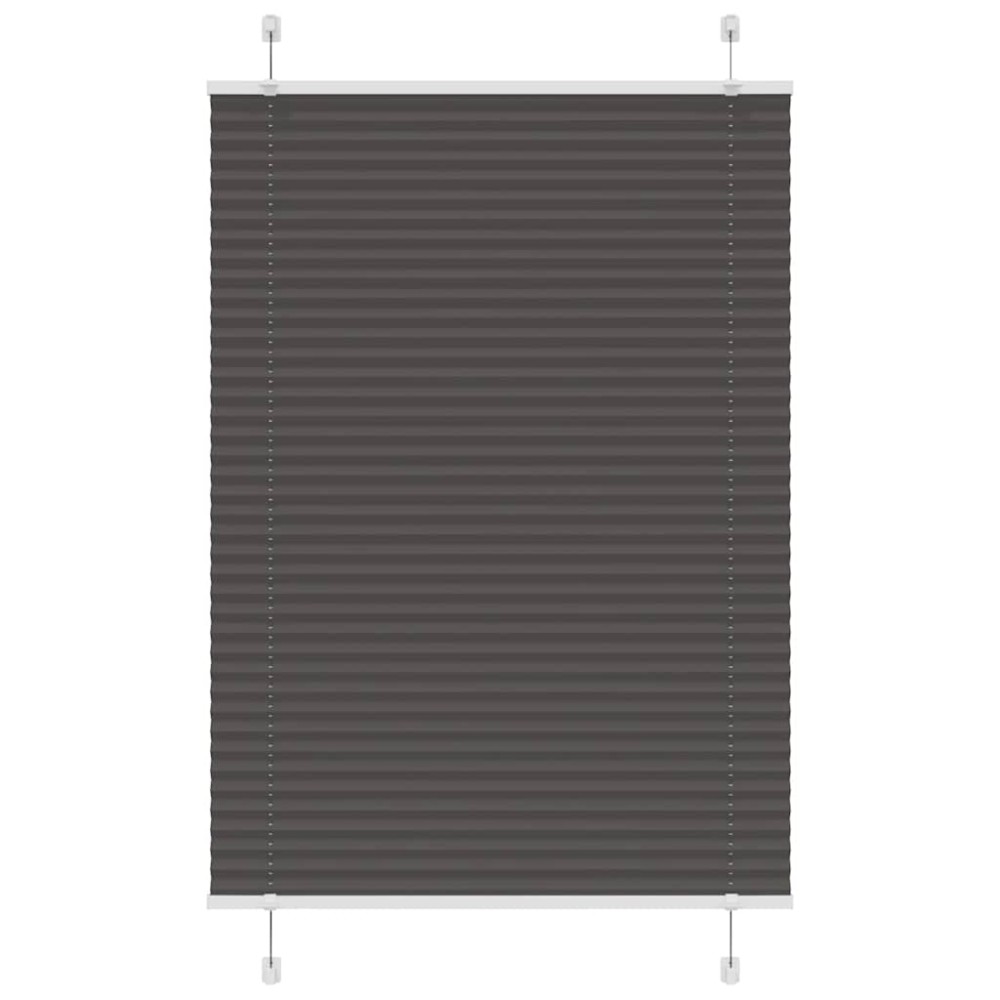 vidaXL Πλισέ περσίδα Μαύρο 85x100 cm Πλάτος υφάσματος 84,4 cm