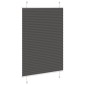 vidaXL Πλισέ περσίδα Μαύρο 85x100 cm Πλάτος υφάσματος 84,4 cm