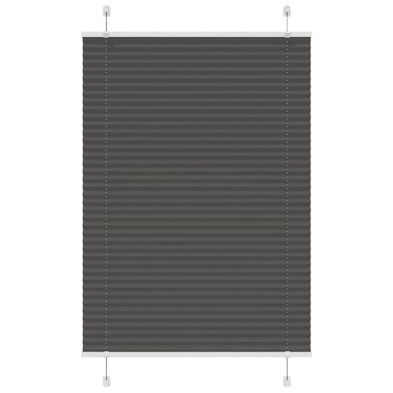 vidaXL Πλισέ περσίδα Μαύρο 90x100 cm Πλάτος υφάσματος 89,4 cm