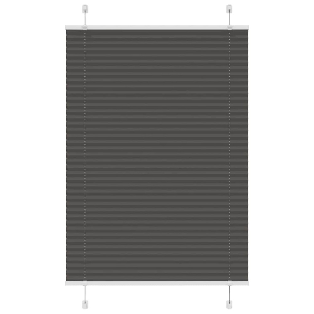 vidaXL Πλισέ περσίδα Μαύρο 95x100 cm Πλάτος υφάσματος 94,4 cm