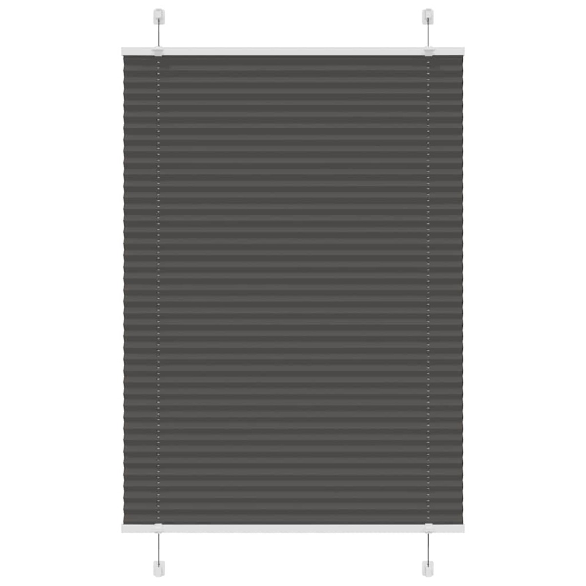vidaXL Πλισέ περσίδα Μαύρο 95x100 cm Πλάτος υφάσματος 94,4 cm