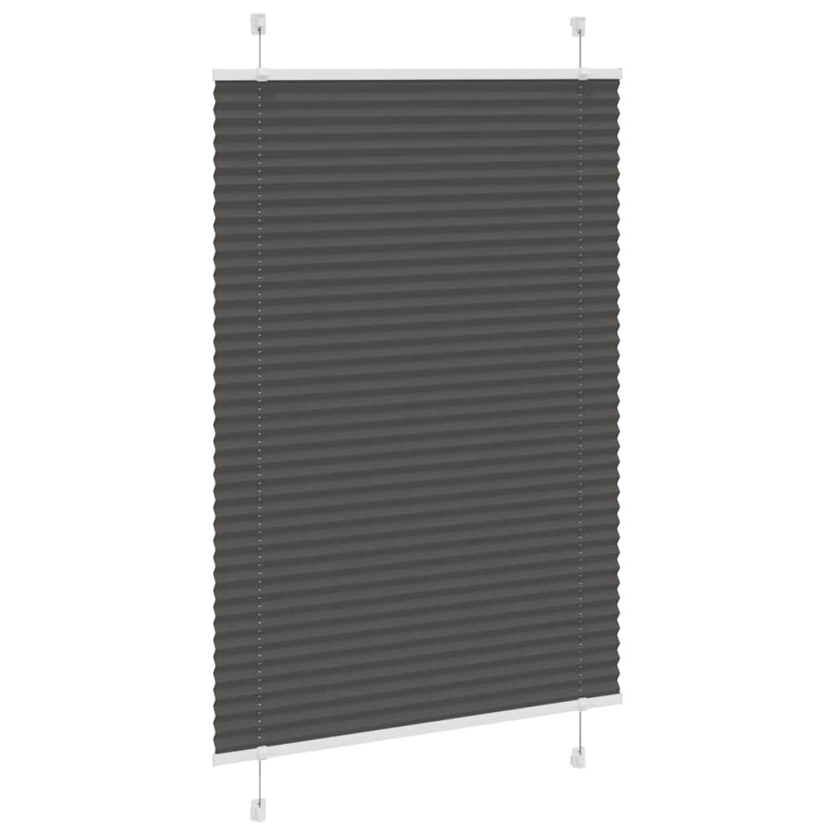 vidaXL Πλισέ περσίδα Μαύρο 95x100 cm Πλάτος υφάσματος 94,4 cm