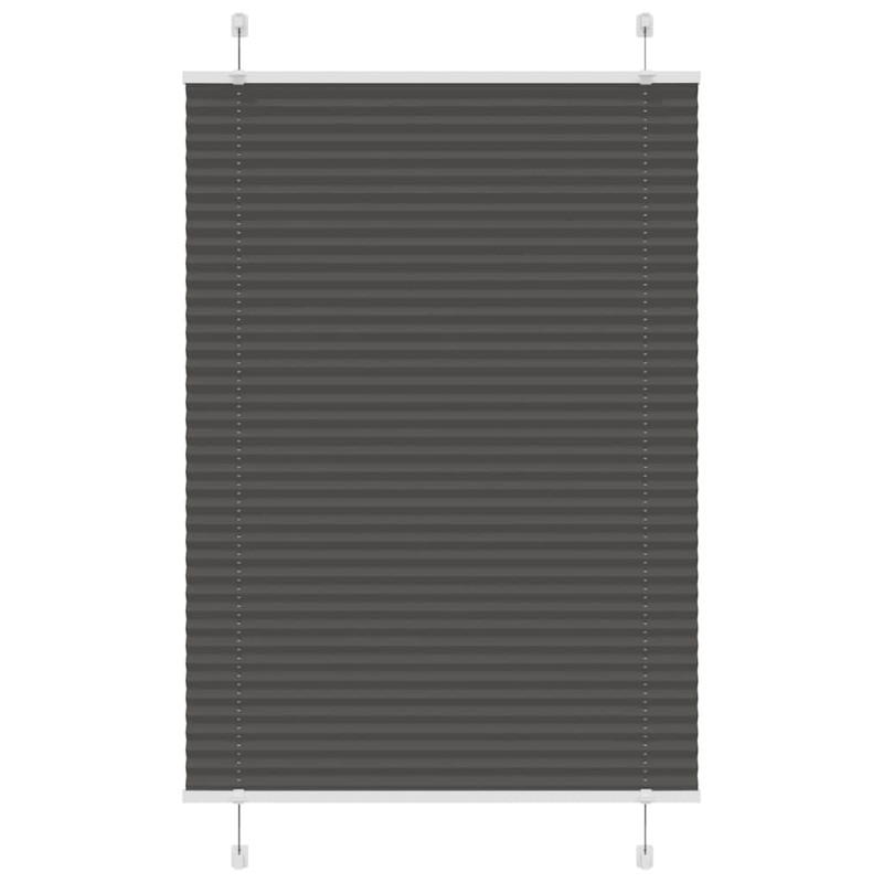 vidaXL Πλισέ περσίδα Μαύρο 95x100 cm Πλάτος υφάσματος 94,4 cm