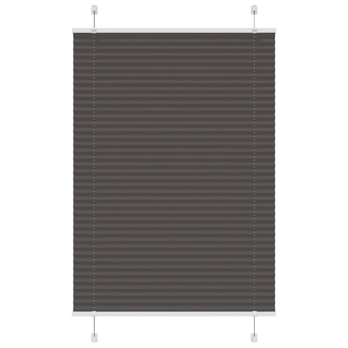 vidaXL Πλισέ περσίδα Μαύρο 100x100 cm Πλάτος υφάσματος 99,4 cm