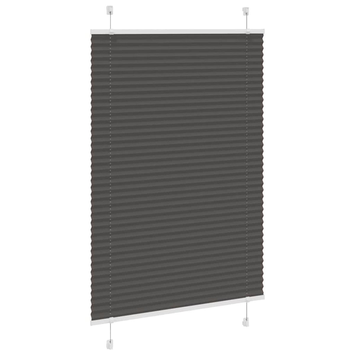 vidaXL Πλισέ περσίδα Μαύρο 100x100 cm Πλάτος υφάσματος 99,4 cm