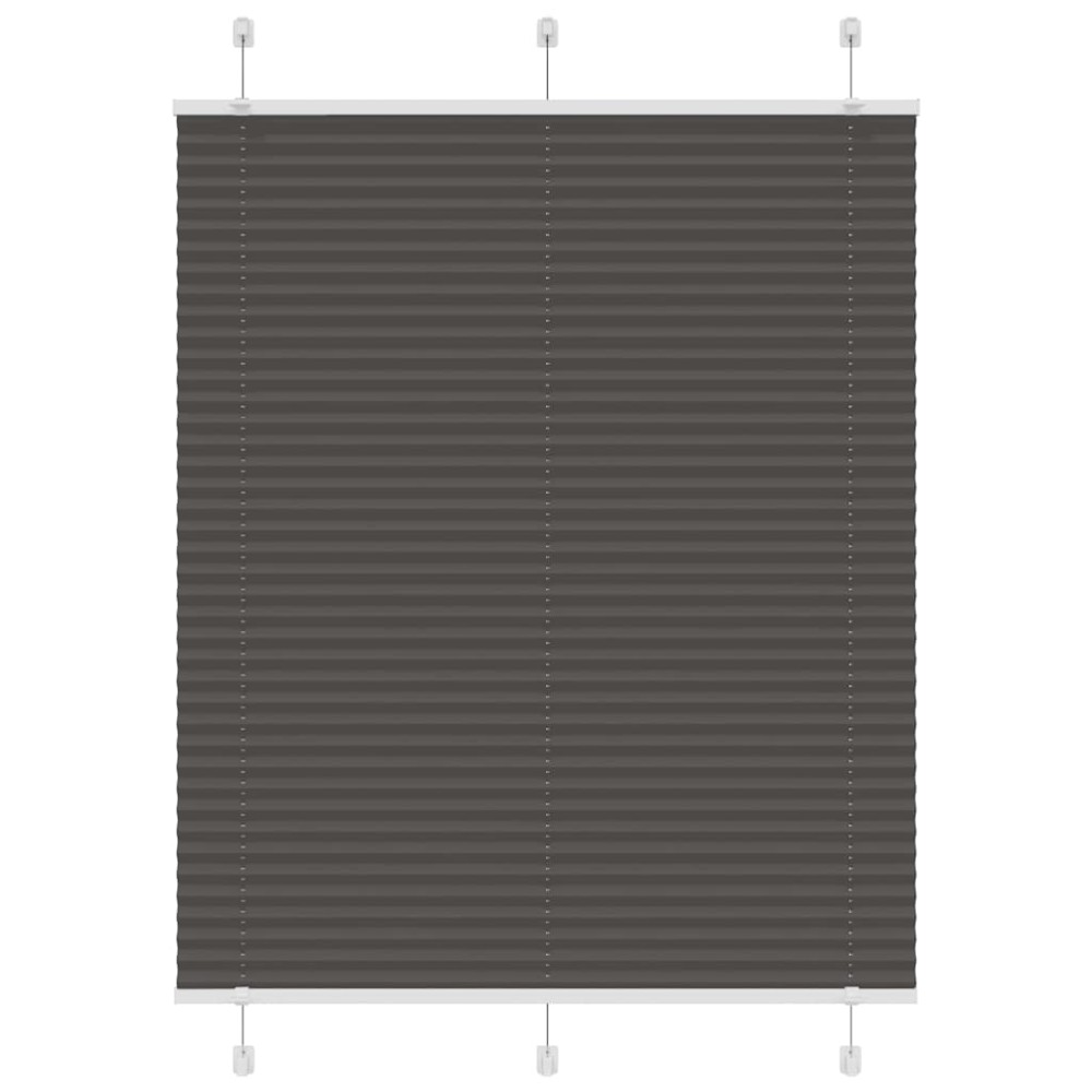vidaXL Πλισέ περσίδα Μαύρο 105x100 cm Πλάτος υφάσματος 104,4 cm