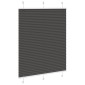 vidaXL Πλισέ περσίδα Μαύρο 105x100 cm Πλάτος υφάσματος 104,4 cm