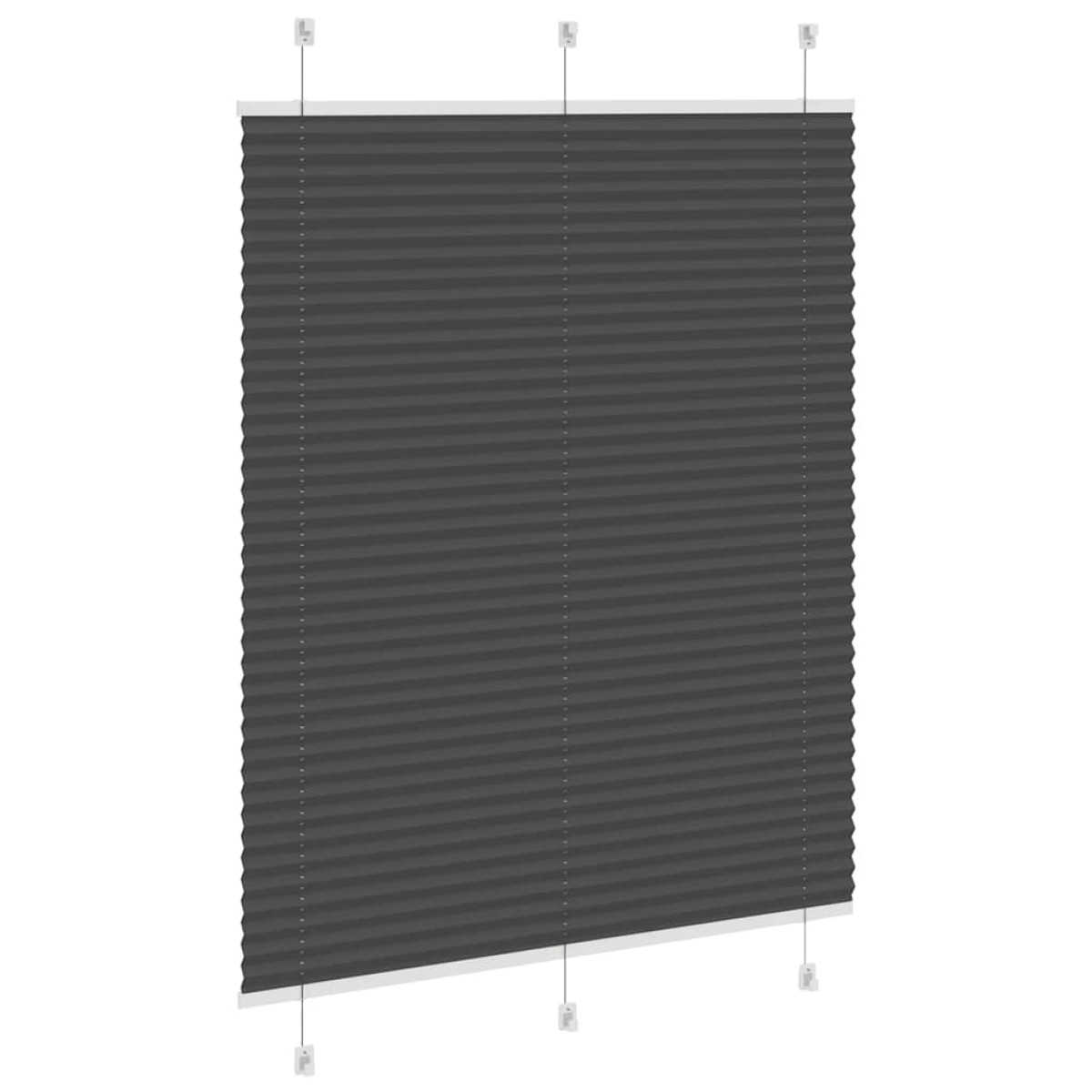 vidaXL Πλισέ περσίδα Μαύρο 105x100 cm Πλάτος υφάσματος 104,4 cm