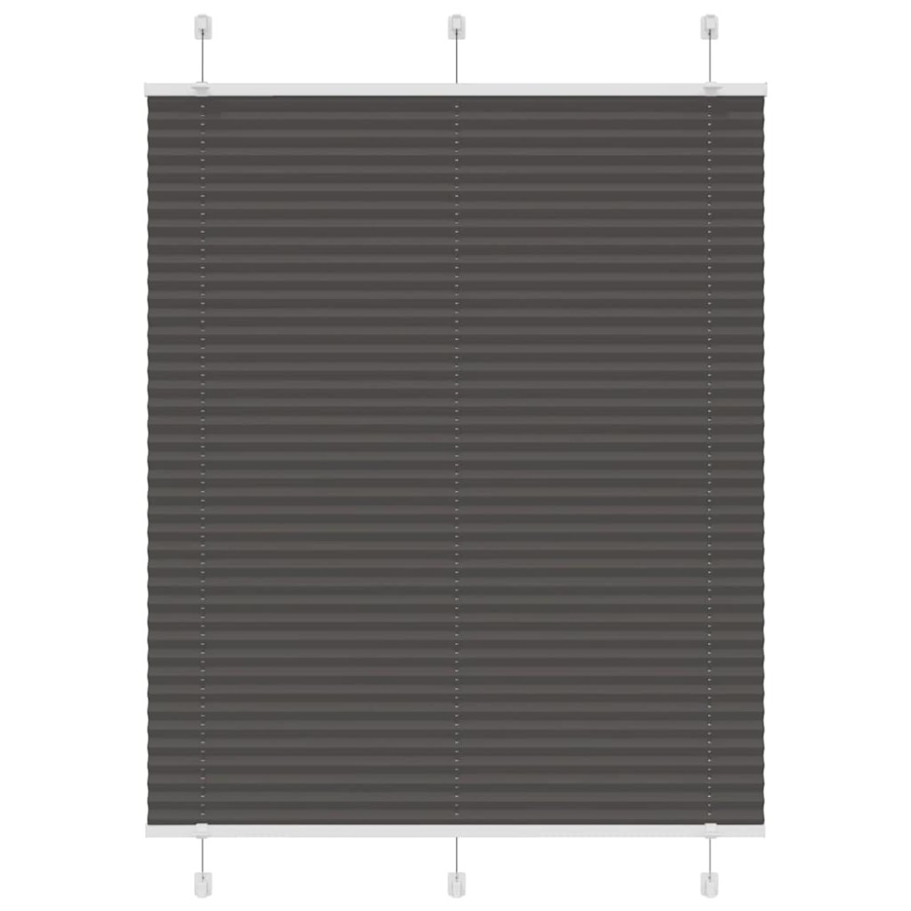 vidaXL Πλισέ περσίδα Μαύρο 110x100 cm Πλάτος υφάσματος 109,4 cm