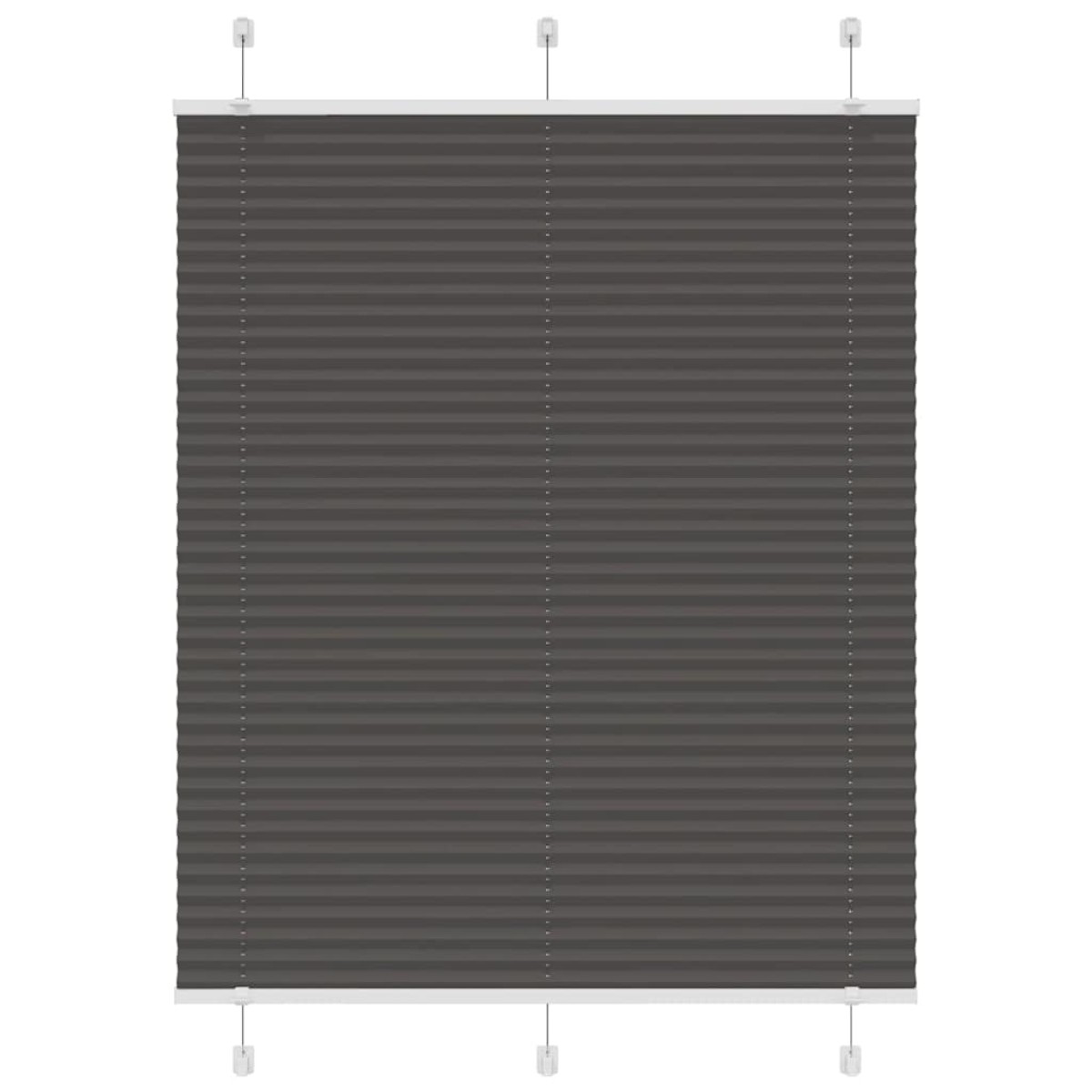 vidaXL Πλισέ περσίδα Μαύρο 110x100 cm Πλάτος υφάσματος 109,4 cm