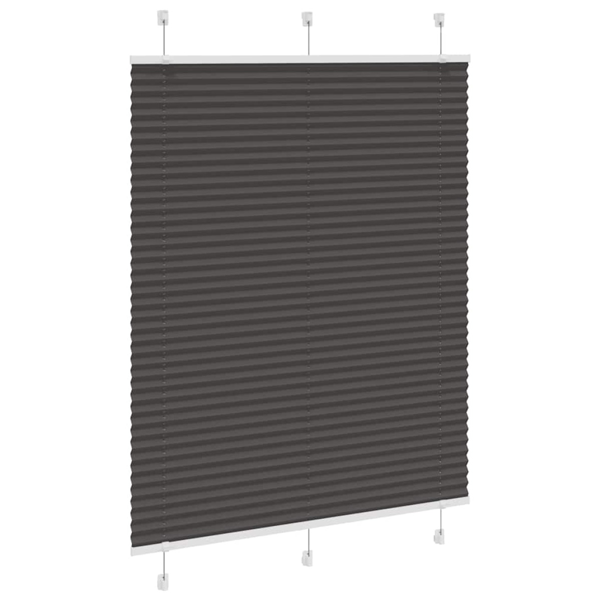 vidaXL Πλισέ περσίδα Μαύρο 110x100 cm Πλάτος υφάσματος 109,4 cm