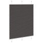 vidaXL Πλισέ περσίδα Μαύρο 110x100 cm Πλάτος υφάσματος 109,4 cm