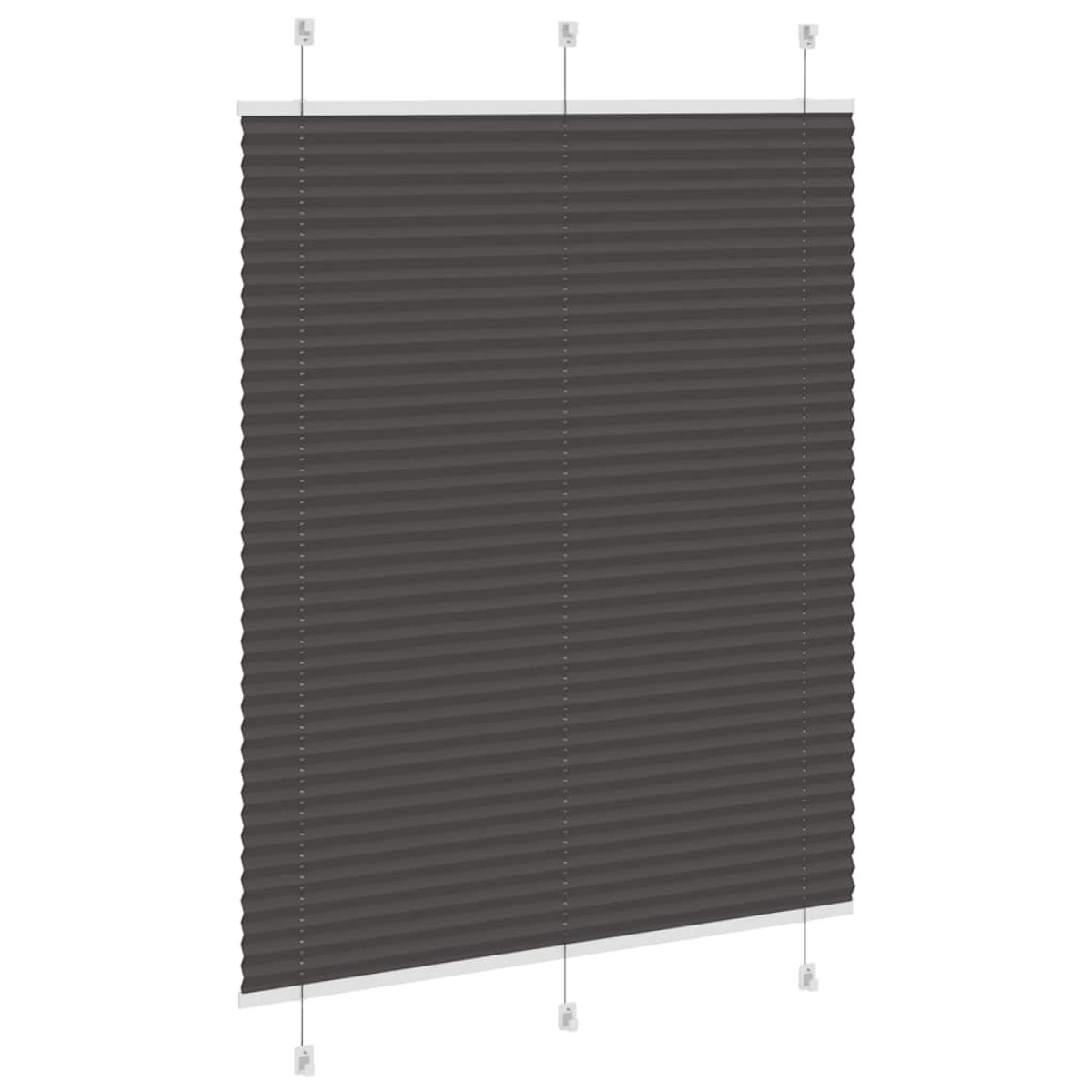 vidaXL Πλισέ περσίδα Μαύρο 110x100 cm Πλάτος υφάσματος 109,4 cm