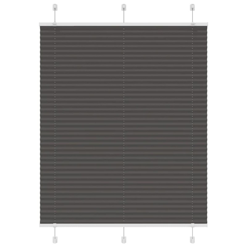 vidaXL Πλισέ περσίδα Μαύρο 110x100 cm Πλάτος υφάσματος 109,4 cm
