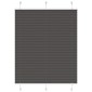vidaXL Πλισέ περσίδα Μαύρο 110x100 cm Πλάτος υφάσματος 109,4 cm