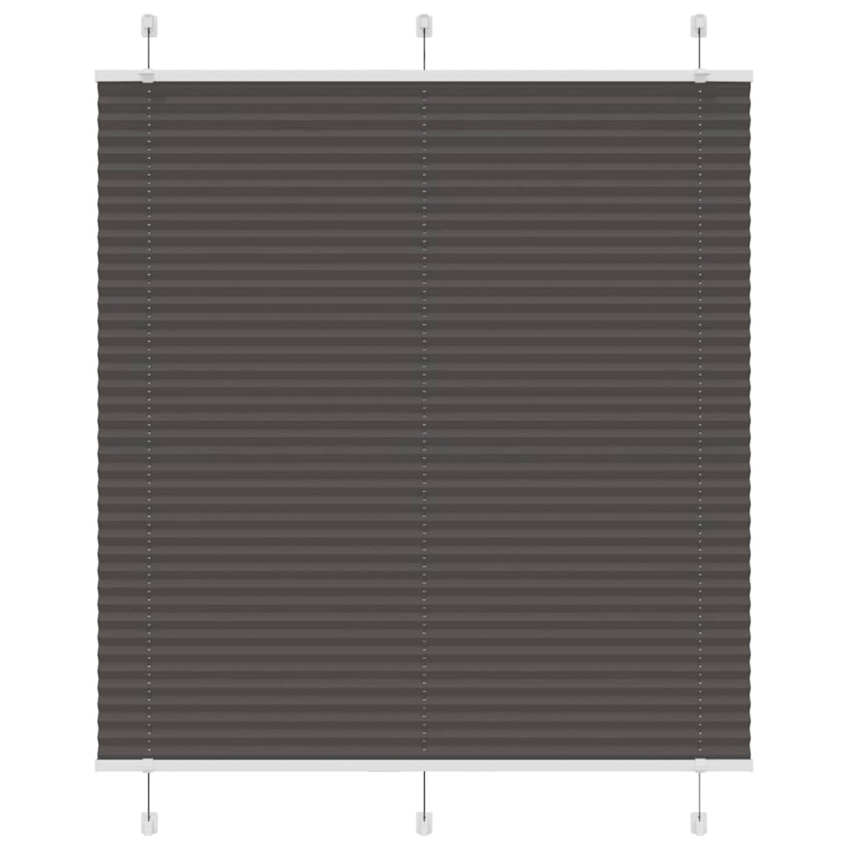 vidaXL Πλισέ περσίδα Μαύρο 115x100 cm Πλάτος υφάσματος 114,4 cm
