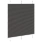 vidaXL Πλισέ περσίδα Μαύρο 115x100 cm Πλάτος υφάσματος 114,4 cm