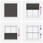 vidaXL Πλισέ περσίδα Μαύρο 115x100 cm Πλάτος υφάσματος 114,4 cm