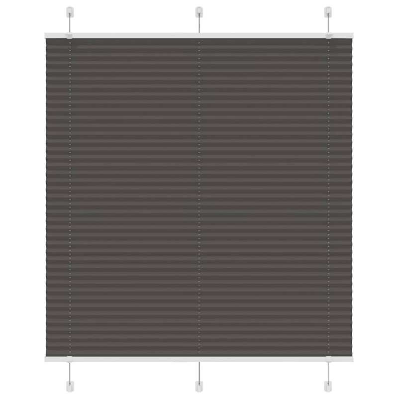 vidaXL Πλισέ περσίδα Μαύρο 115x100 cm Πλάτος υφάσματος 114,4 cm