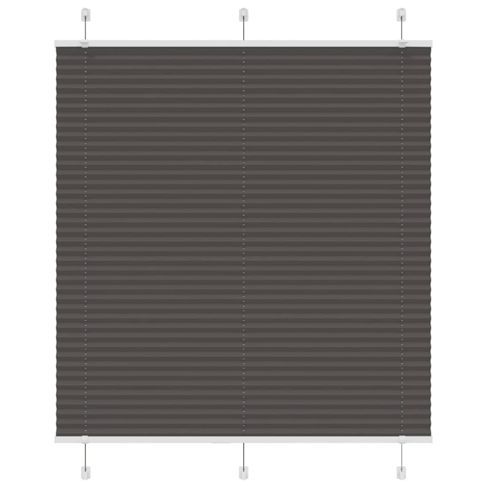 vidaXL Πλισέ περσίδα Μαύρο 120x100 cm Πλάτος υφάσματος 119,4 cm