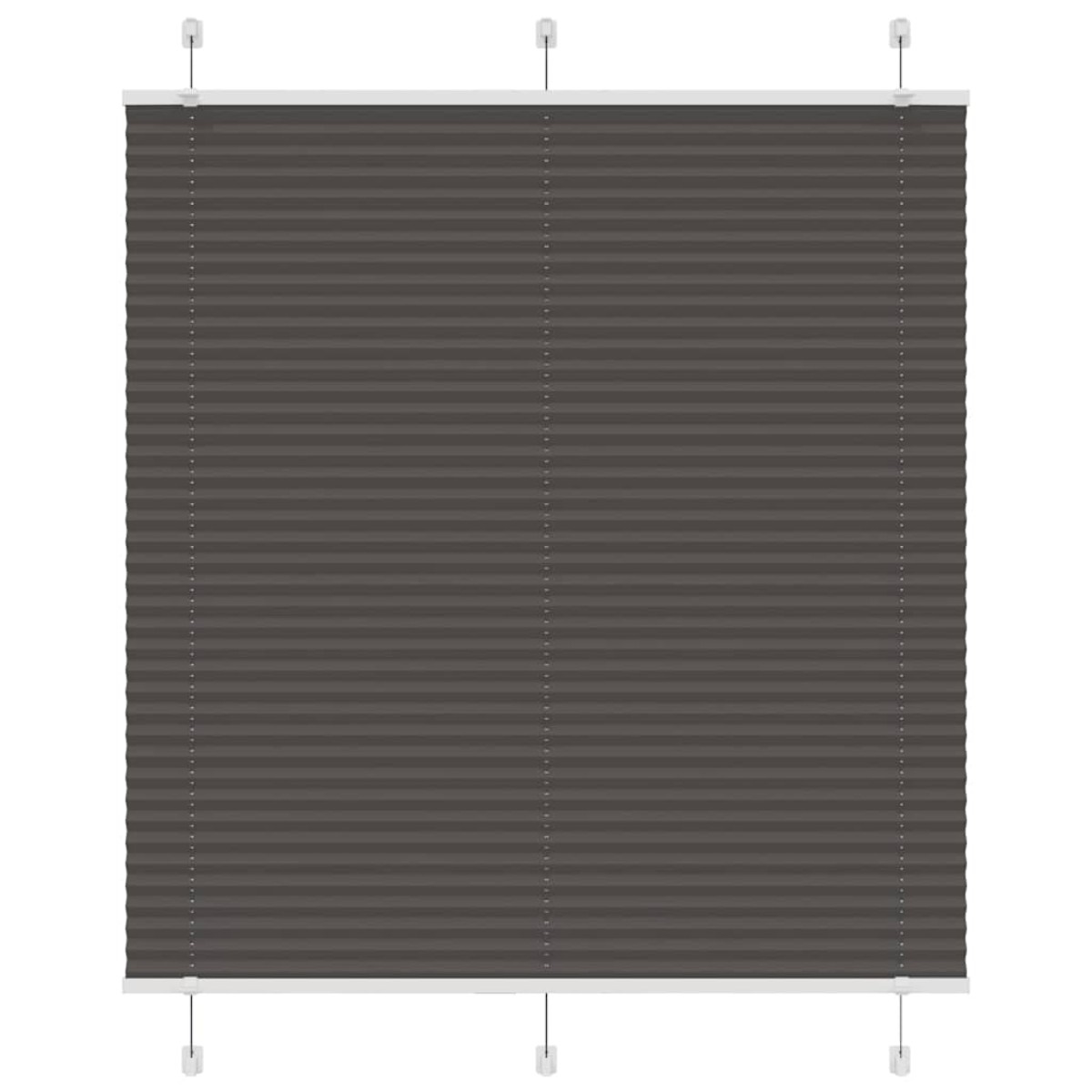 vidaXL Πλισέ περσίδα Μαύρο 120x100 cm Πλάτος υφάσματος 119,4 cm
