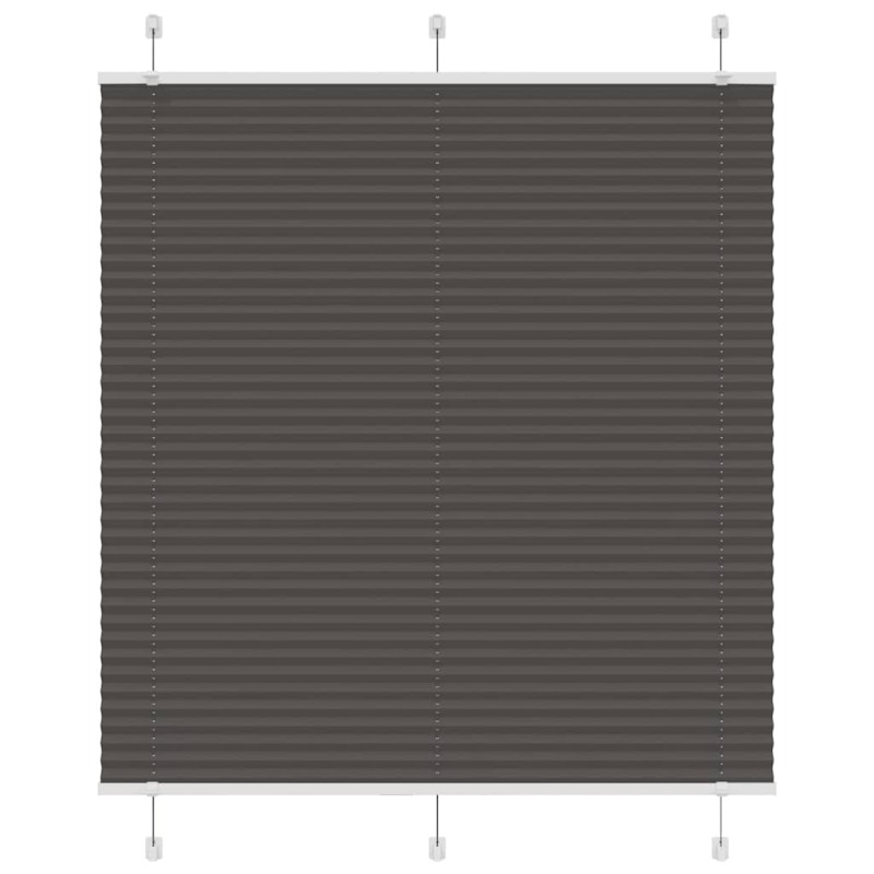 vidaXL Πλισέ περσίδα Μαύρο 120x100 cm Πλάτος υφάσματος 119,4 cm