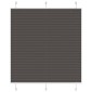 vidaXL Πλισέ περσίδα Μαύρο 120x100 cm Πλάτος υφάσματος 119,4 cm