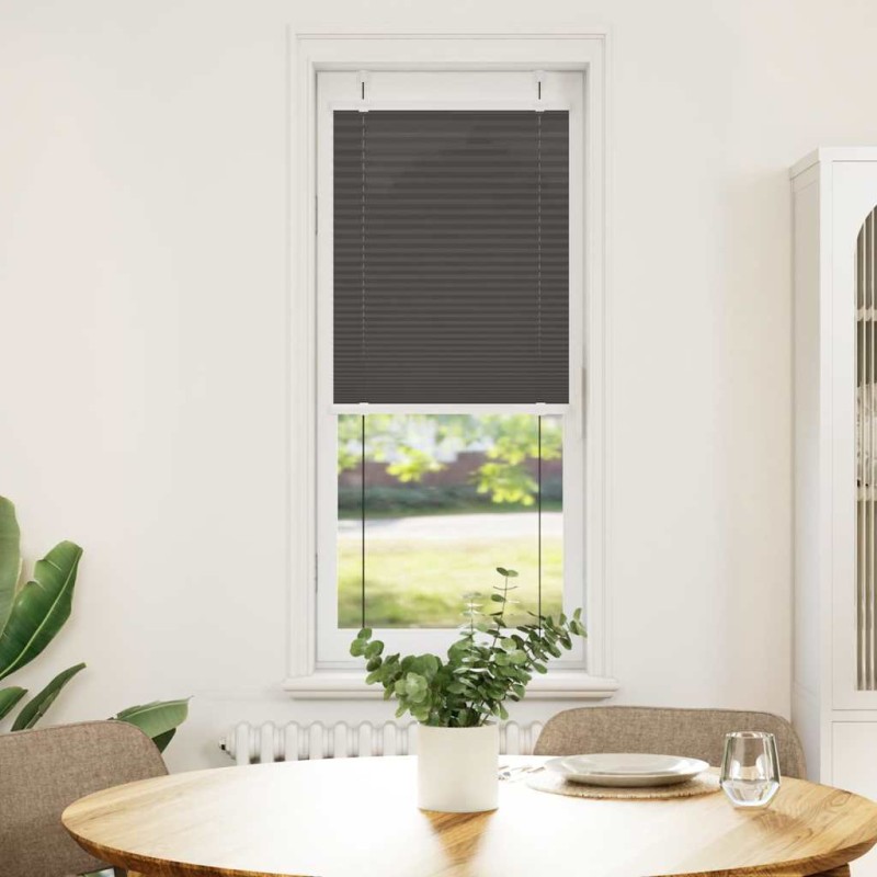 vidaXL Πλισέ περσίδα Μαύρο 40x150 cm Πλάτος υφάσματος 39,4 cm