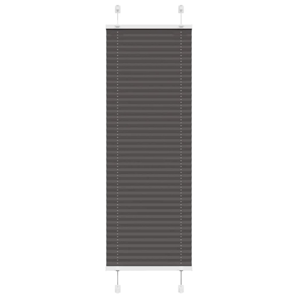 vidaXL Πλισέ περσίδα Μαύρο 45x150 cm Πλάτος υφάσματος 44,4 cm