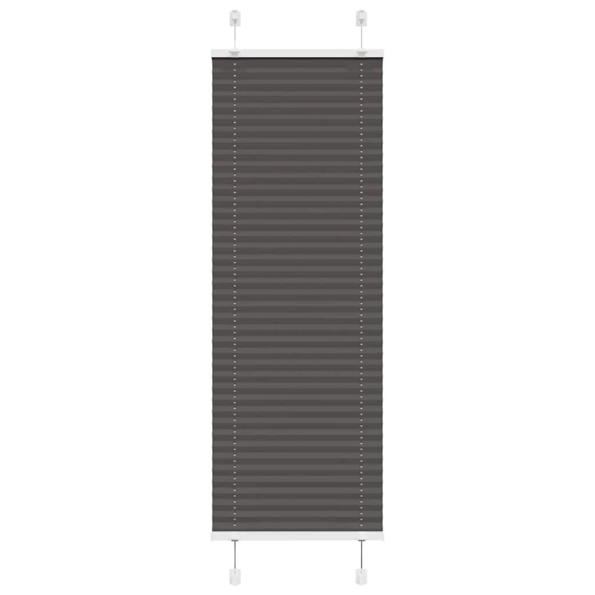vidaXL Πλισέ περσίδα Μαύρο 45x150 cm Πλάτος υφάσματος 44,4 cm
