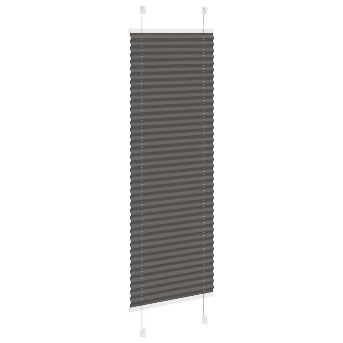 vidaXL Πλισέ περσίδα Μαύρο 45x150 cm Πλάτος υφάσματος 44,4 cm