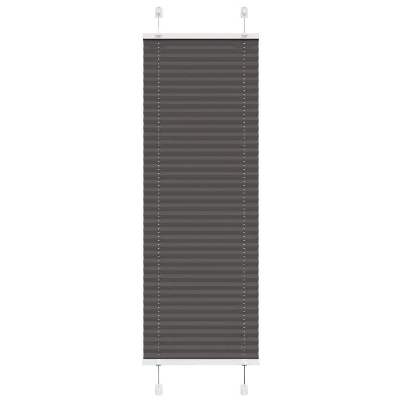 vidaXL Πλισέ περσίδα Μαύρο 45x150 cm Πλάτος υφάσματος 44,4 cm