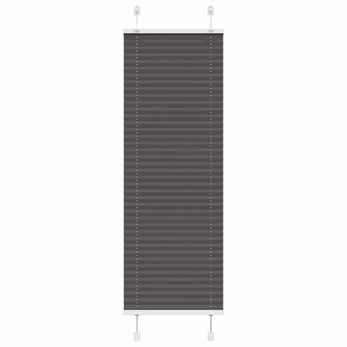 vidaXL Πλισέ περσίδα Μαύρο 50x150 cm Πλάτος υφάσματος 49,4 cm