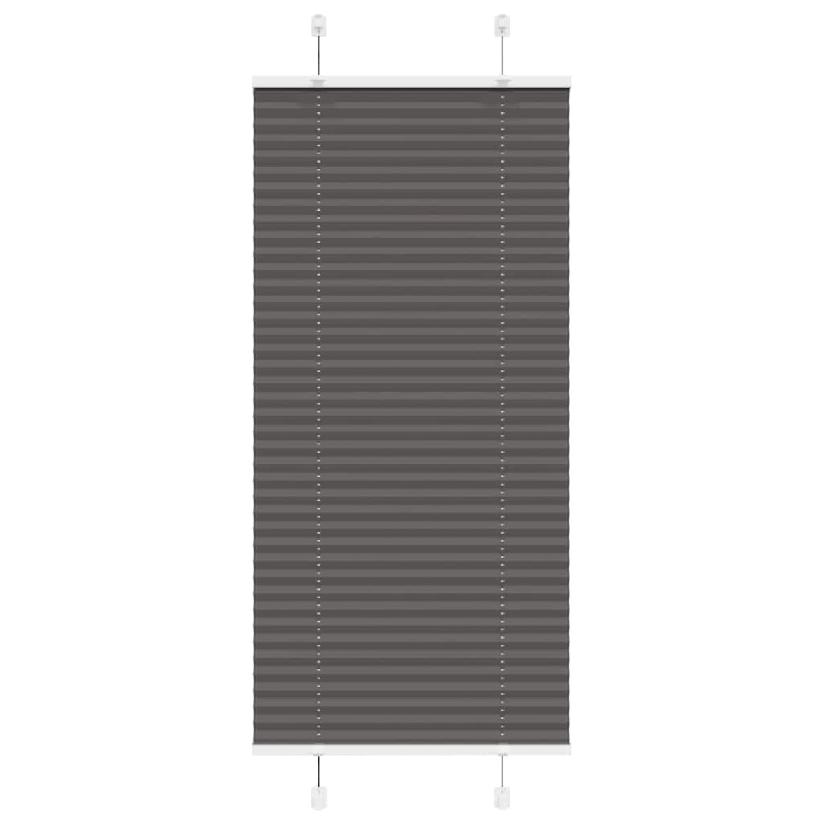vidaXL Πλισέ περσίδα Μαύρο 55x150 cm Πλάτος υφάσματος 54,4 cm