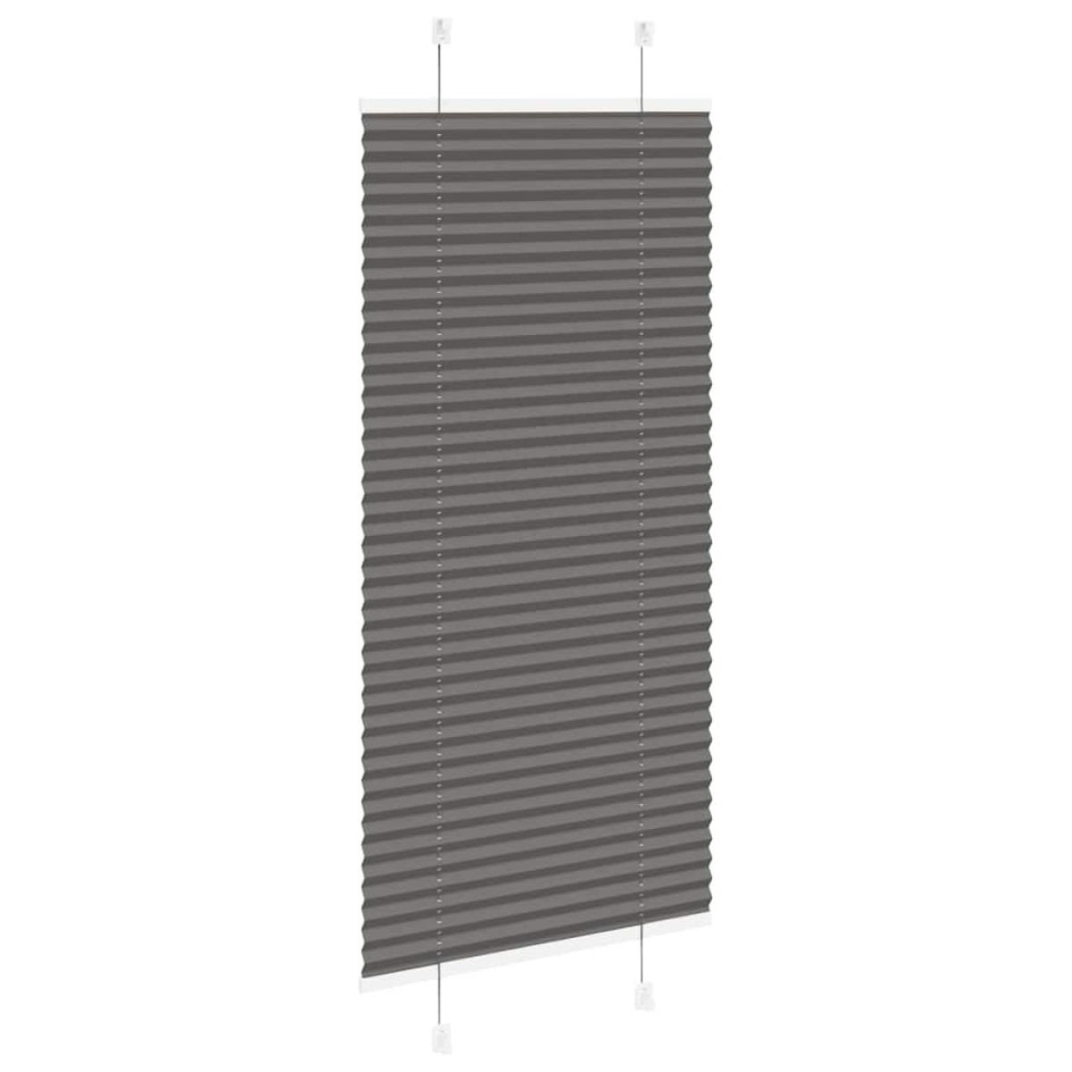 vidaXL Πλισέ περσίδα Μαύρο 55x150 cm Πλάτος υφάσματος 54,4 cm