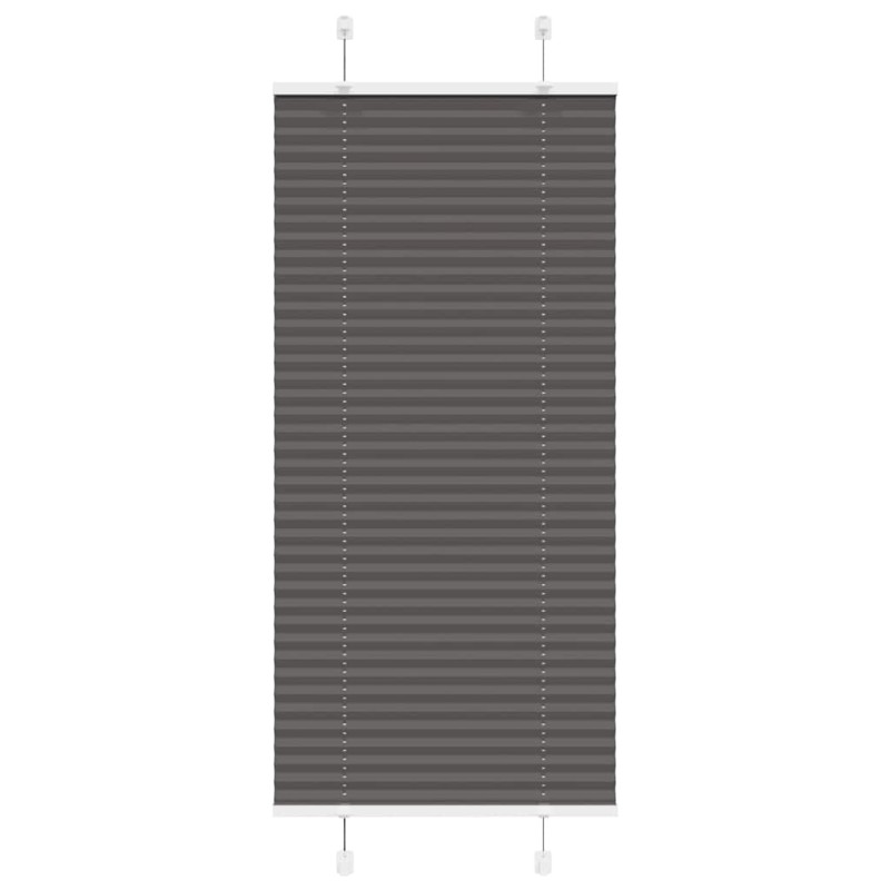 vidaXL Πλισέ περσίδα Μαύρο 55x150 cm Πλάτος υφάσματος 54,4 cm