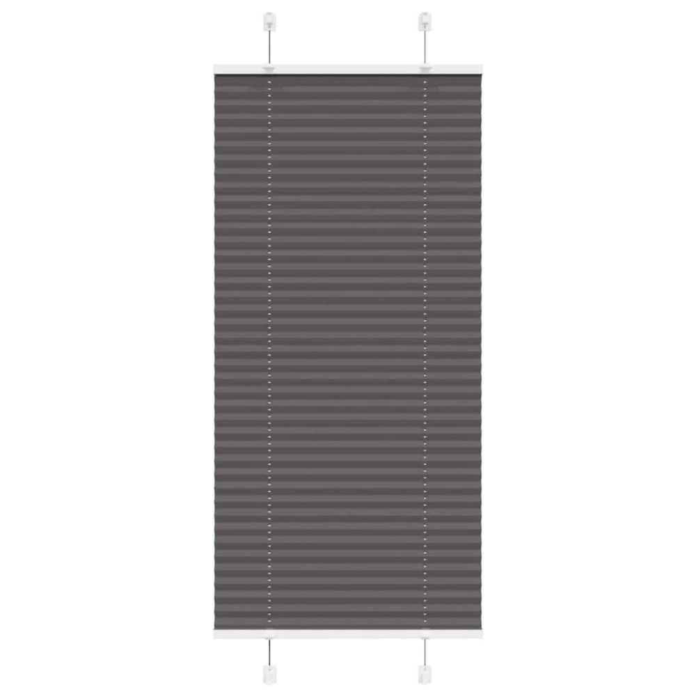 vidaXL Πλισέ περσίδα Μαύρο 65x150 cm Πλάτος υφάσματος 64,4 cm