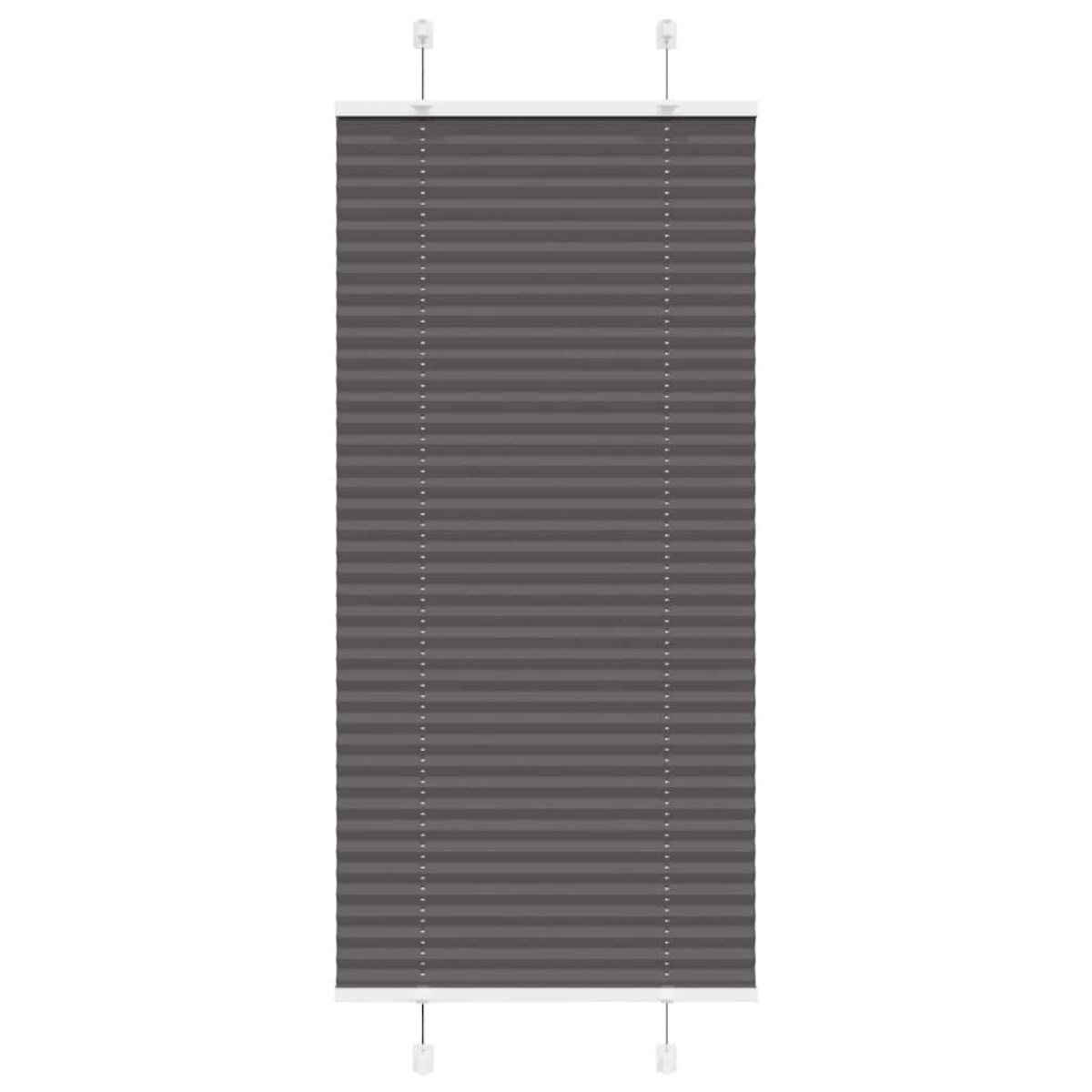 vidaXL Πλισέ περσίδα Μαύρο 65x150 cm Πλάτος υφάσματος 64,4 cm
