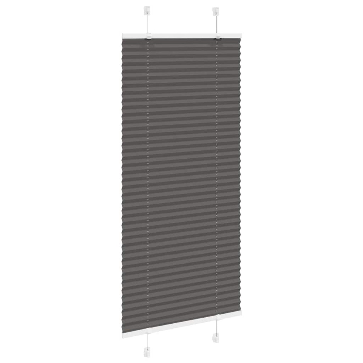 vidaXL Πλισέ περσίδα Μαύρο 65x150 cm Πλάτος υφάσματος 64,4 cm