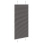 vidaXL Πλισέ περσίδα Μαύρο 65x150 cm Πλάτος υφάσματος 64,4 cm