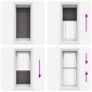 vidaXL Πλισέ περσίδα Μαύρο 65x150 cm Πλάτος υφάσματος 64,4 cm