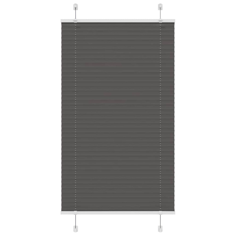 vidaXL Πλισέ περσίδα Μαύρο 70x150 cm Πλάτος υφάσματος 69,4 cm
